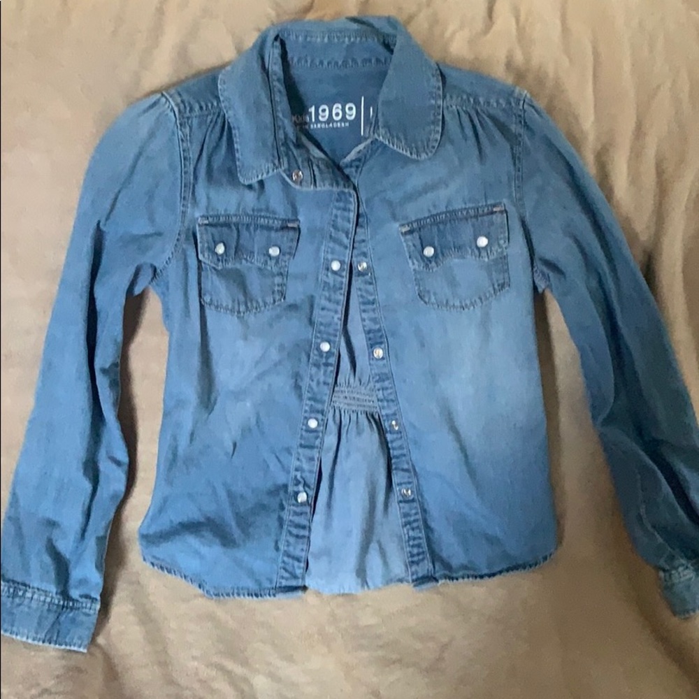 Girls Gap denim top
